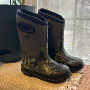 Bogs Kids Classic Axel Green Rain Boots